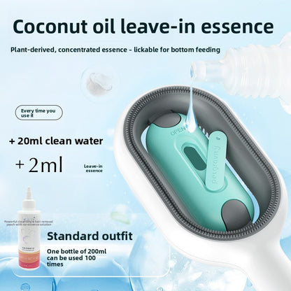 Reusable Pet Hair Removal Comb with No Wash Sticky Wipes Cat Dog Grooming Brush for Shedding Control and Furniture Carpet Clothes Fur Cleaning