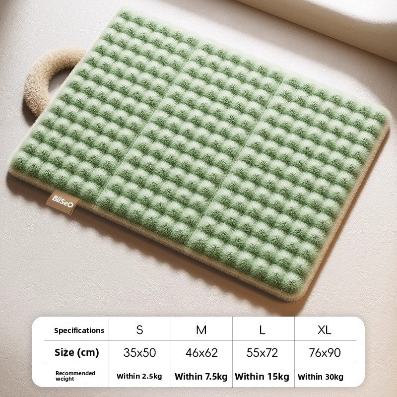 Deluxe Heated Pet Bed for Dogs Cats Warm Plush Mat with Removable Washable Cover All Season Cushion for Puppy Kitten Senior Pets