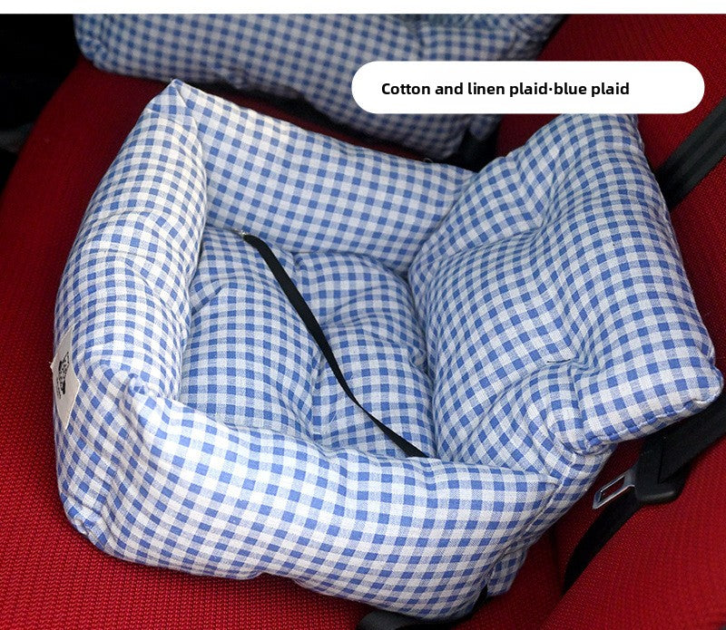 Heavy Duty Waterproof Dog Car Seat Cover Non Slip Pet Bed Mat with Safety Belt for Cars Trucks and SUVs Washable Travel Cushion for Dogs and Cats