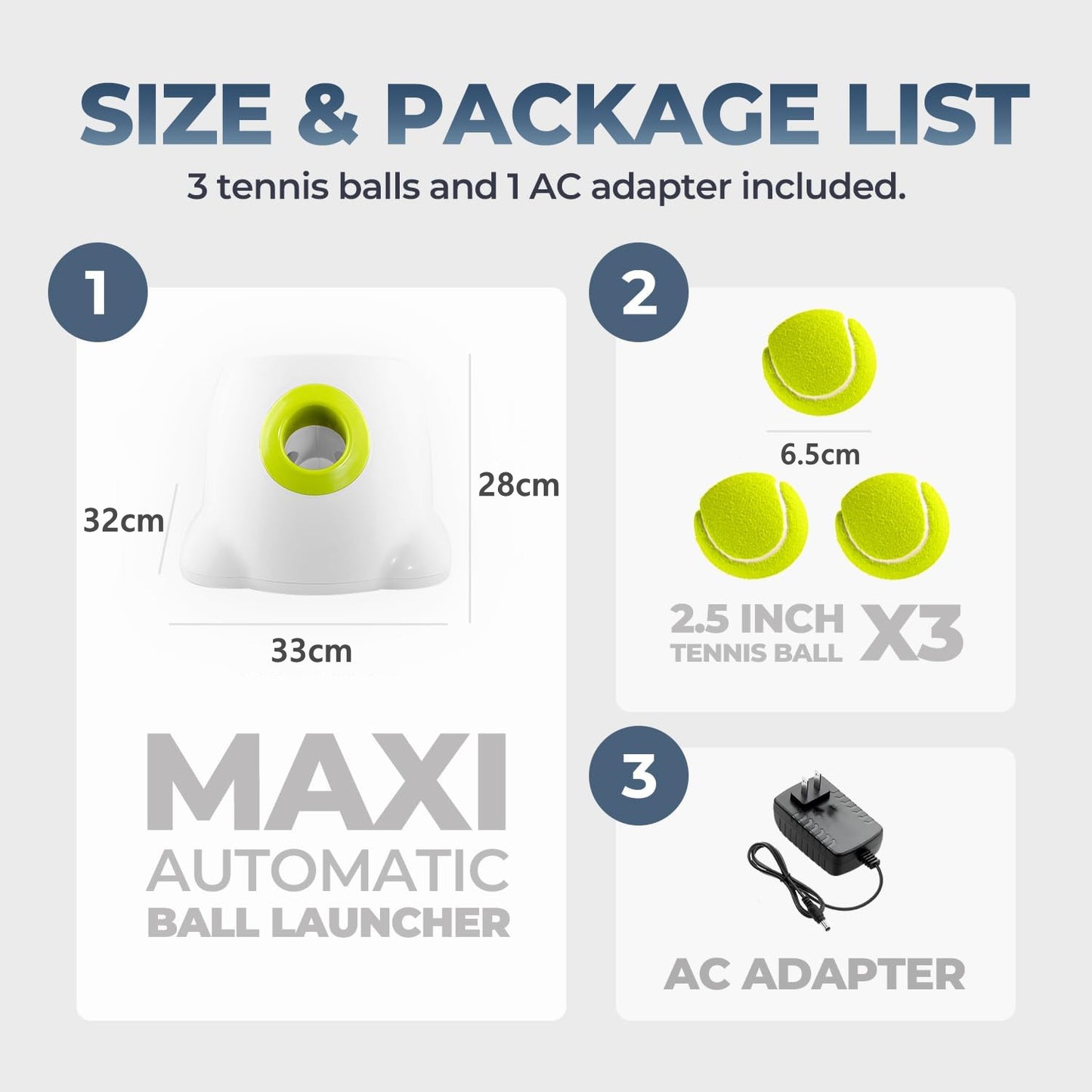 Large Dog Automatic Ball Launcher 6.5cm Tennis Ball Machine Pet Indoor Outdoor Training Tool