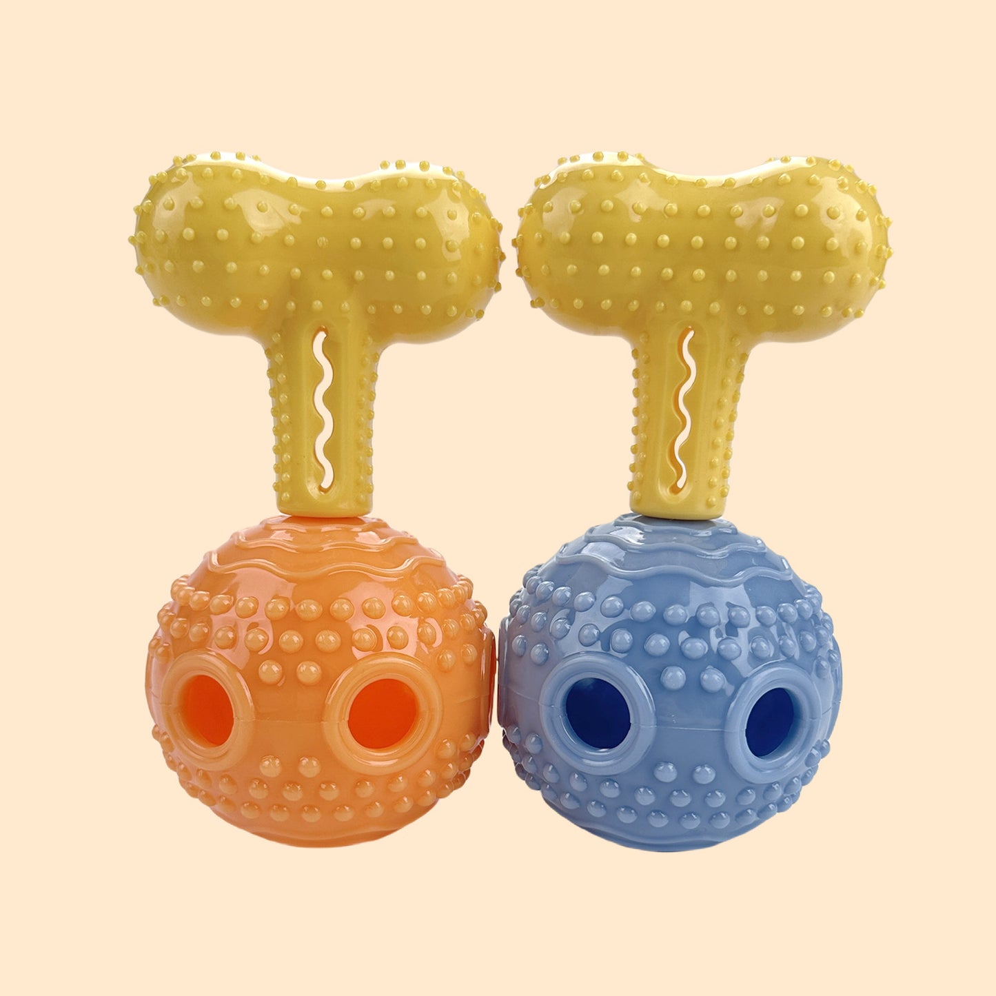 Interactive Dog Chew Toy with Treat Dispenser Durable Silicone Puppy Training Toy for Teddy Small Medium Dogs