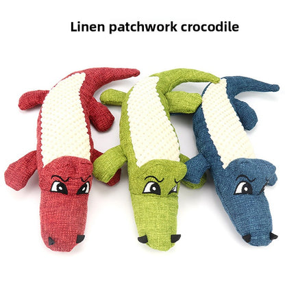 Pet Supplies Dog Plush Toy Durable Pet Toy Realistic Crocodile Sound Dog Toy