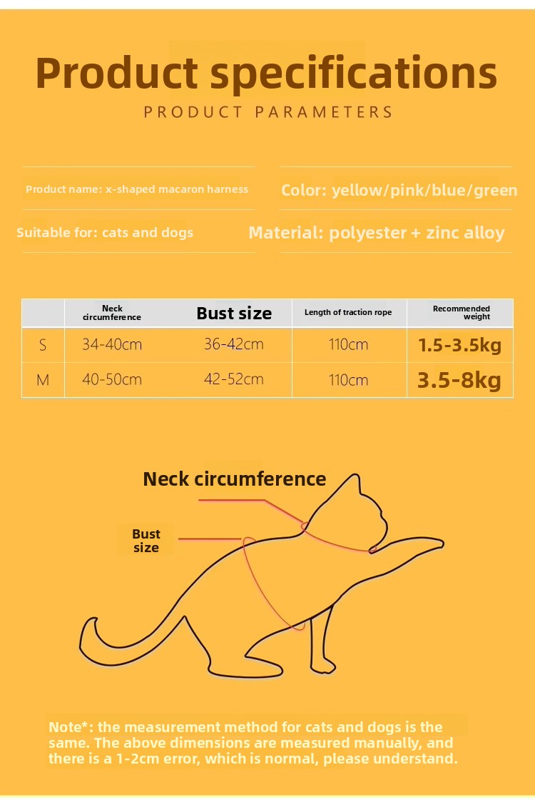 Dog Walking Vest Style Harness Leash for Small Medium Teddy Pomeranian Bichon