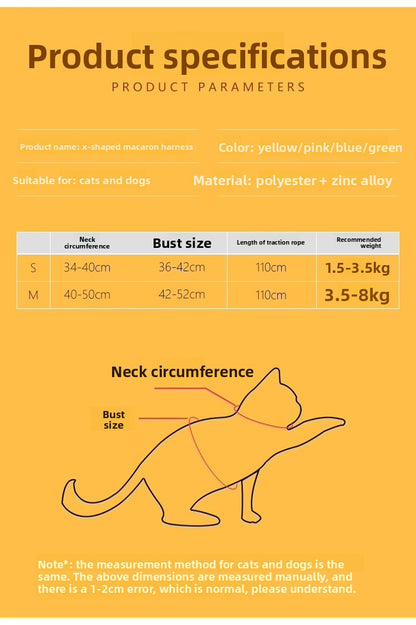 Dog Walking Vest Style Harness Leash for Small Medium Teddy Pomeranian Bichon