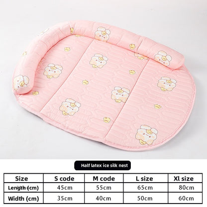 Ice Silk Dog Sleeping Mat Summer Cooling Pet Bed Cat Washable Ice Mat