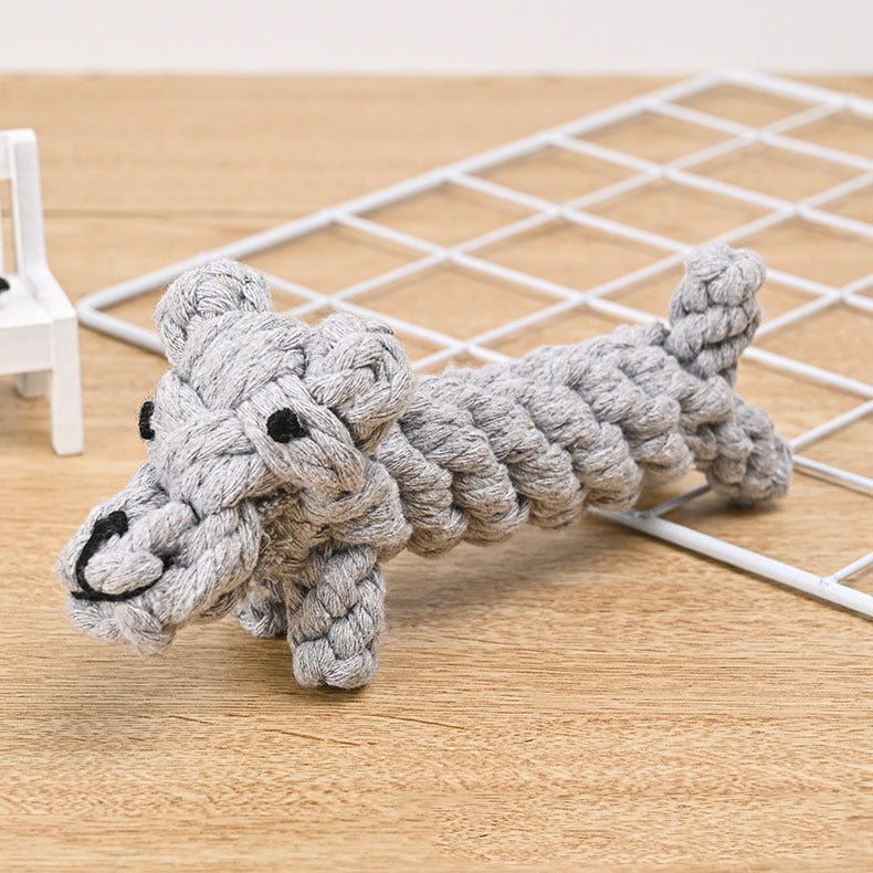 Durable Natural Cotton Rope Chew Toy for Puppies Small Breed Dogs Interactive Pet Toys for Teething and Dental Health