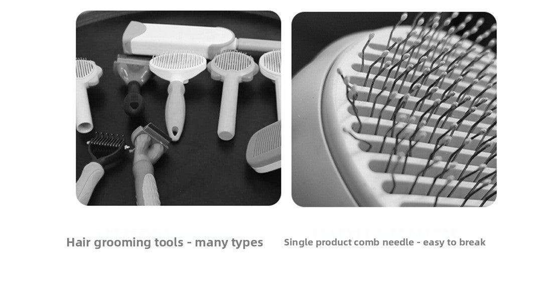 Magic Pet Hair Remover Comb Self Cleaning Cat Brush for Shedding Gentle Detangling and Massage Tool for Cats Dogs to Reduce Loose Fur and Mats