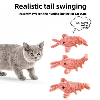New Electric Simulation Shrimp Catnip Fun Cat Teaser Toy