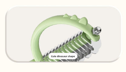 Double Sided Cat Comb for Shedding Small Dinosaur Cute Design Pet Grooming Brush Massage Knot Comb Macaron Colors Long Hair Short Hair