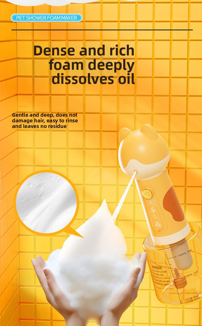 Smart Pet Bubble Machine with Cute Deer Look for Dog Cat Shower