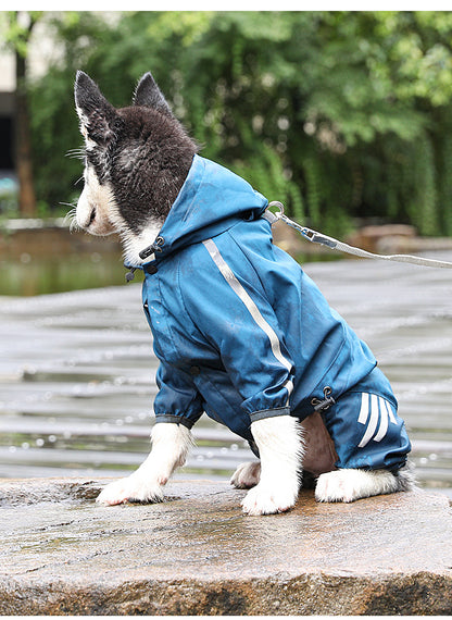 Waterproof Four-Legged Dog Raincoat for Teddy, Pomeranian, and Bichon