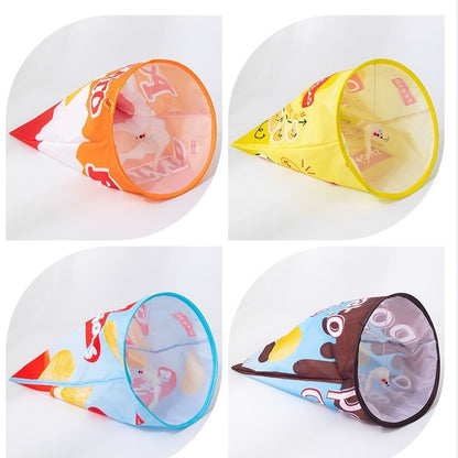 Drill Bag Cat Toy Combo Self Fun Foldable Tunnel Chew Ball Teasing Wand