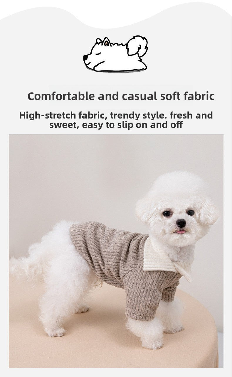 Warm Dog Sweater Winter Clothes for Small Dogs Puppies Cats French Bulldog Pomeranian Soft Knitted Pet Apparel
