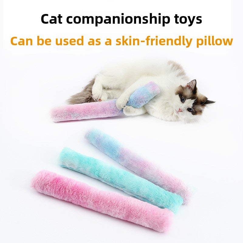 Pet plush cat toy self-amusing teaser wand mint catnip pillow