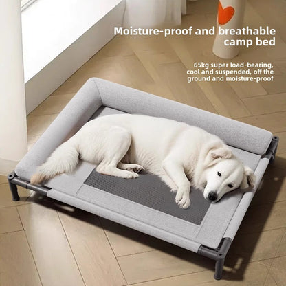 All Season Pet Camping Bed for Dogs and Cats Breathable Summer Cool Moisture Proof Detachable Washable Off Ground Small Med