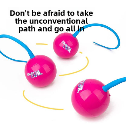 Automatic Electric Cat Toy with Irregular Sliding Magic Spinning Ball for Self-Entertainment