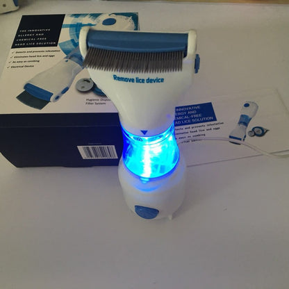 Electric Pet Lice Cleaner for Dogs Cats Rechargeable Flea Comb with UV Light and Suction Tick Removal Tool Gentle Grooming Brush