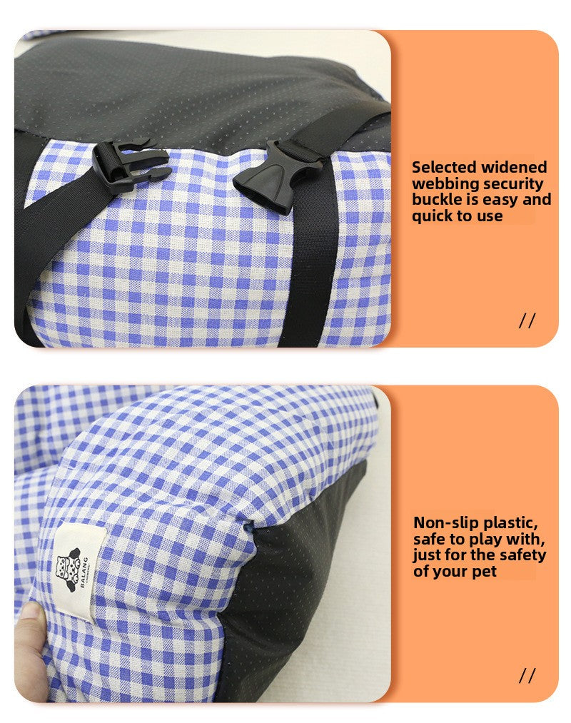 Heavy Duty Waterproof Dog Car Seat Cover Non Slip Pet Bed Mat with Safety Belt for Cars Trucks and SUVs Washable Travel Cushion for Dogs and Cats