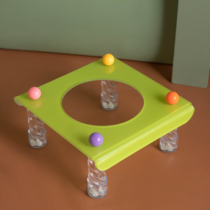 Elevated Dog Bowl with Neck Protection Macaron Series Acrylic Stand Ceramic Cat Food Bowl Non Slip Pet Feeder for Small Medium Dogs Cats