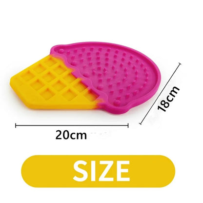 Dog Slow Feeder Ice Cream Licking Mat Food Grade Silicone Pad