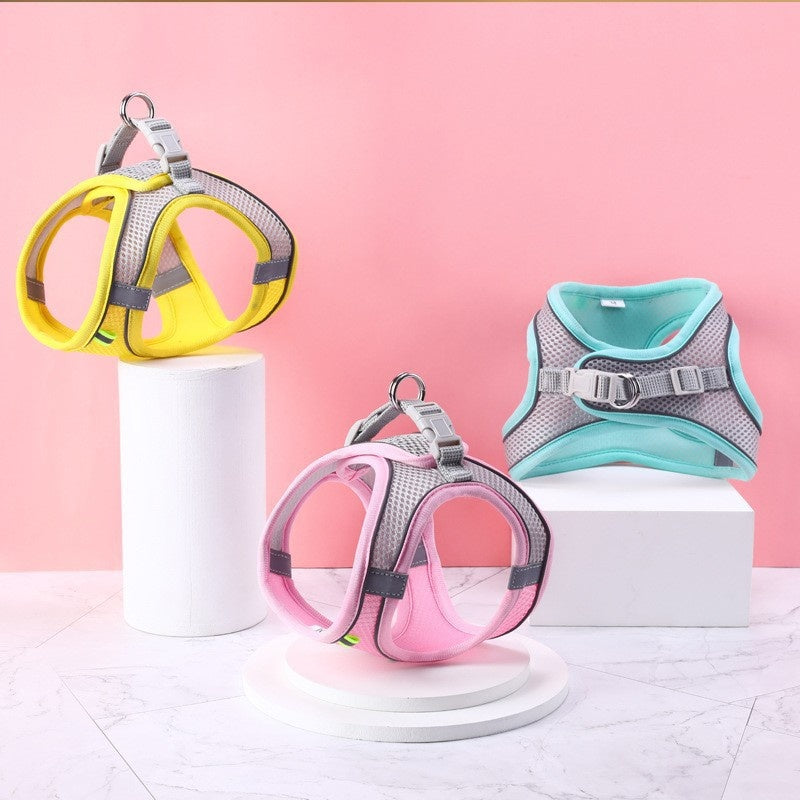 Cat Leash Cat Harness Cat Chest Harness Cat Walking Leash Vest Style Pet Chest Harness P-String Reflective Cute Cat