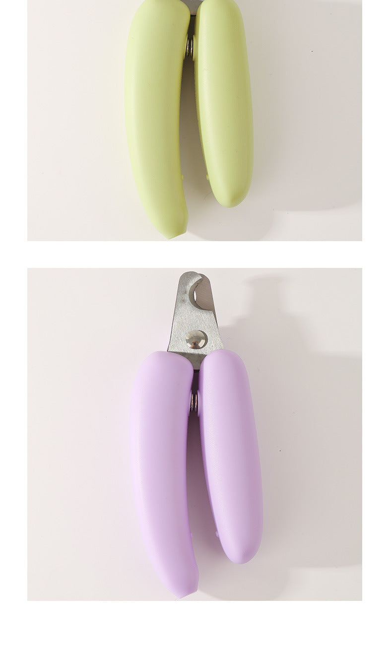Banana Style Magic Nail Clipper for Cats Dogs Rabbits Anti Bleeding