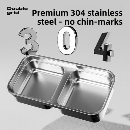 Stainless Steel Double Cat Bowl Anti Tip Pet Food and Water Dish Non Slip Elevated Dog Bowls for Feeding and Drinking