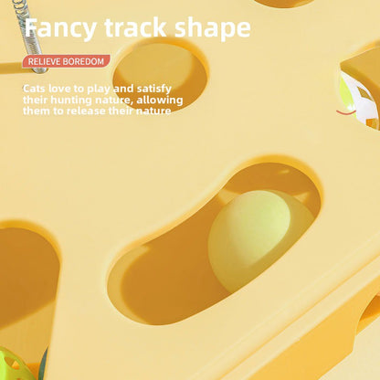 Cat Teaser Wand Toy Self-Entertainment Boredom Relief Energy Consuming Fun Kitten Educational Game Box Bell Maze Box