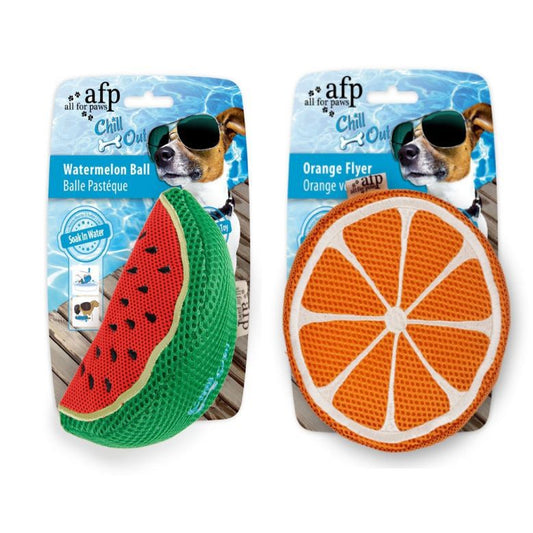 Durable Dog Toy Summer Fruit Themed Watermelon Orange for Small Medium Puppies