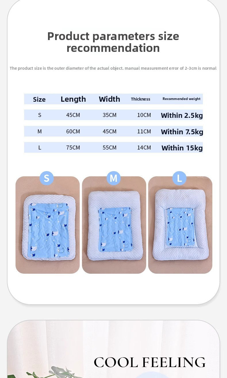 Dog Cat Ice Silk Summer Cooling Sleeping Mat for Pets Comfort