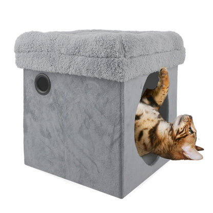 Winter Warm 2-In-1 Foldable Cat Castle Pet House