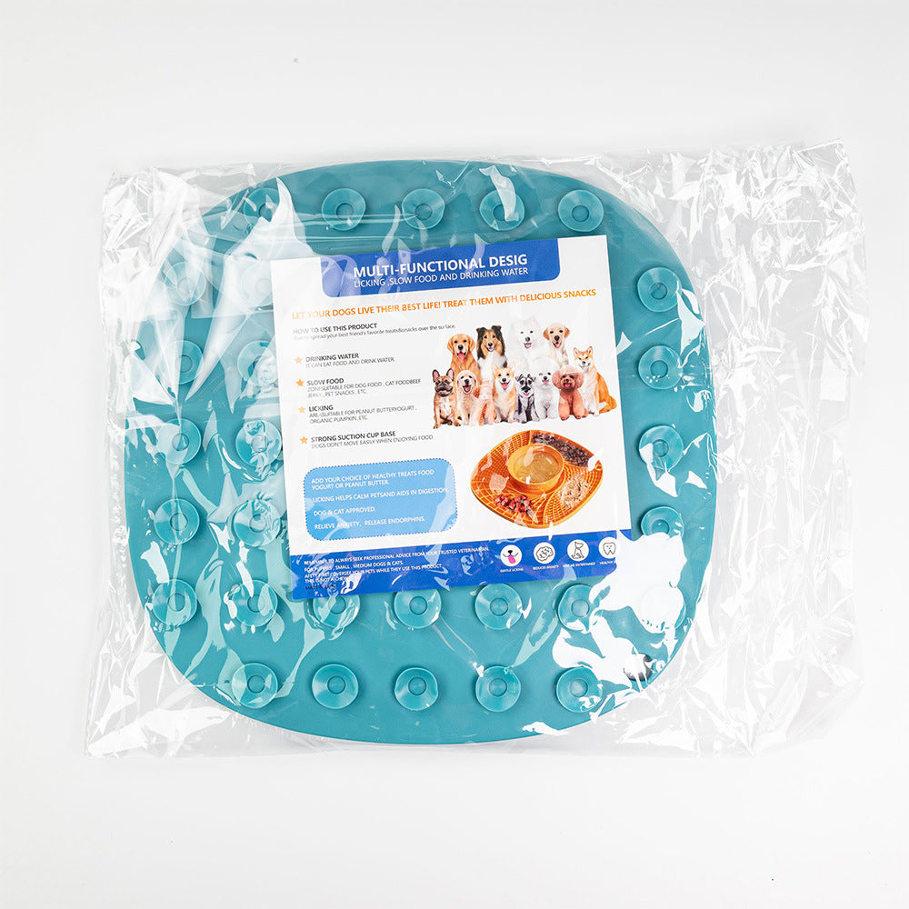 Premium Silicone Slow Feeder Bowl for Dogs and Cats Anti Choke Anti Spill Food Mat with Non Slip Bottom for Messy Eaters