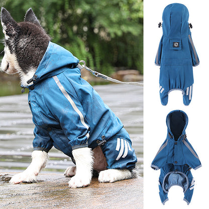 Waterproof Four-Legged Dog Raincoat for Teddy, Pomeranian, and Bichon