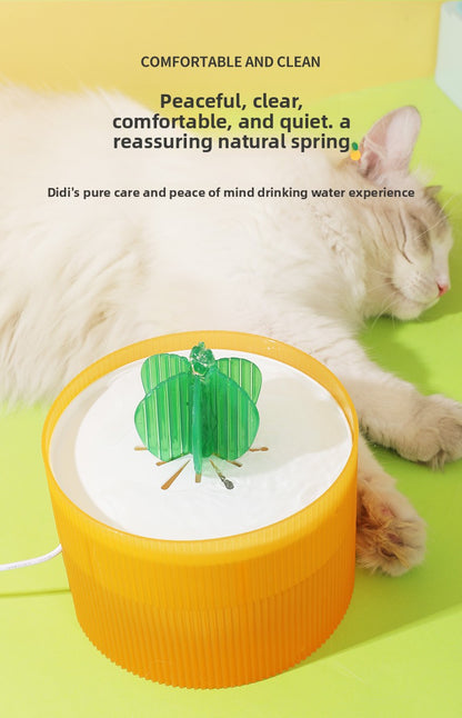 Cactus Shaped Smart Cat Water Dispenser Featuring Filter Flow System
