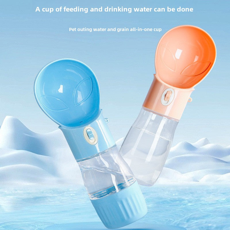 Pet portable water bottle for outdoor dog walking