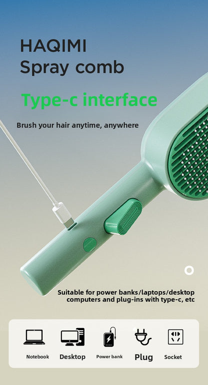 Magic Cat and Dog Hair Brush with Antibacterial Blue Light Spray Professional Pet Grooming Comb for Shedding Control Effectively Removes Loose Undercoat Fur