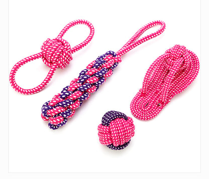 Dog Toys New Pet Cotton Rope Combination Set for Teeth Grinding