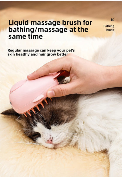 Pet Bath Spray Comb Cat Dog Electric Hair Removal Comb One-Key Anti-Flying Hair Dolphin Massage Brush Rechargeable