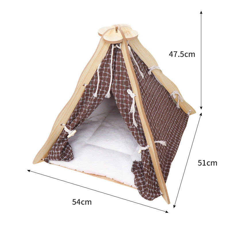 Pet Tent Dog House All-Season Universal Detachable Washable Enclosed Indoor Cat Winter Warm Cat Tent Cat House