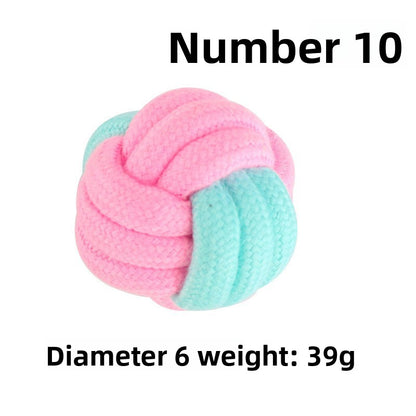 Pink Blue Combination Pet Cotton Rope Knot Toy for Tough Chewing Dogs