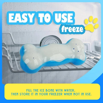 Dog Summer Refreshing Ice Ball Bone Soft Gel Chew Toy