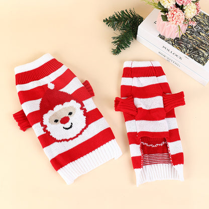 Pet Clothes Christmas Knitwear High Quality Dog Clothes Cat Clothes plus-Sized Thickened