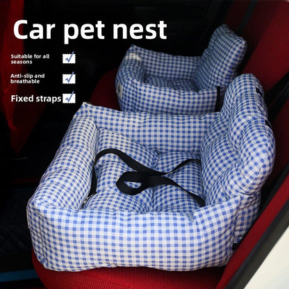Heavy Duty Waterproof Dog Car Seat Cover Non Slip Pet Bed Mat with Safety Belt for Cars Trucks and SUVs Washable Travel Cushion for Dogs and Cats