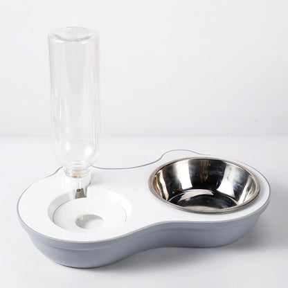 Automatic Drinking Stainless Steel Pet Bowl Double Set for Cats and Dogs