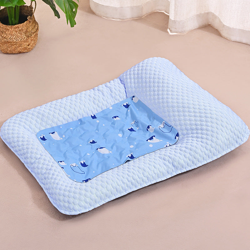 Dog Cat Ice Silk Summer Cooling Sleeping Mat for Pets Comfort