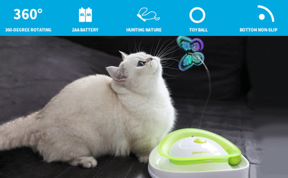 Self-Entertaining Electric Cat Toy 360-Degree Automatic Butterfly Ball Fun
