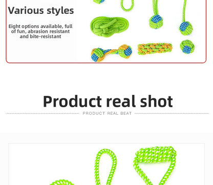Cotton Rope Dog Toy Set Durable Chew Pet Training Combination