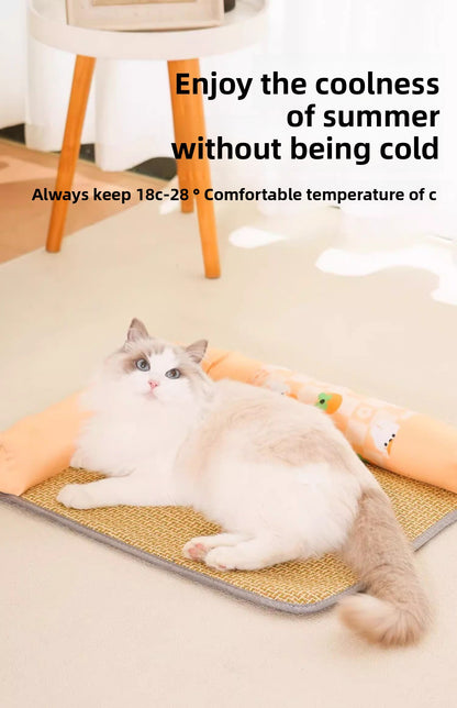 Home Use Pet Cat Dog Summer Cooling Mat Universal Soft Ice Cushion for Neck Safety