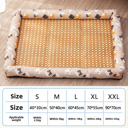 AllSeason Pet Cooling Mat Pad for Dogs Cats Summer WearResistant Bed Essentials