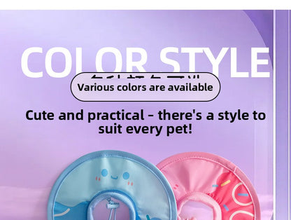 Deepened Neck Adjustable Waterproof Elizabethan Collar Anti Bite for Cats Dogs